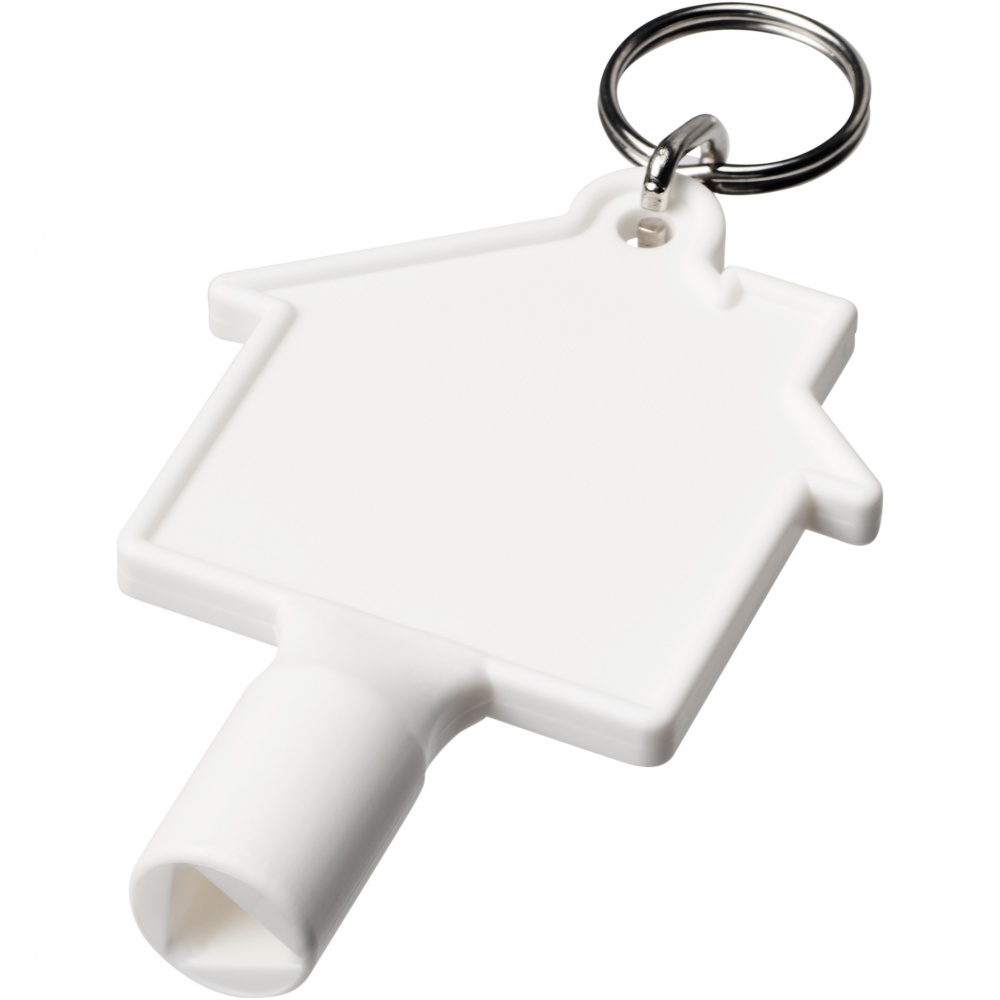 Logotrade corporate gift image of: Maximilian house-shaped recycled utility key keychain